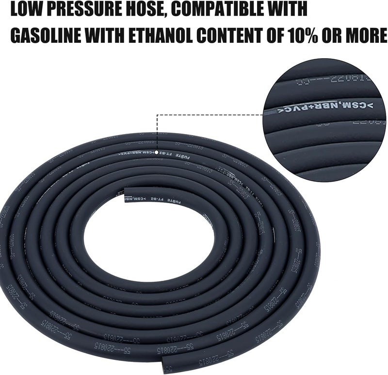 AloneGoer 5.5mm Fuel Line 1/5 Inch Gas Tube Fuel Hose 5 Feet for ATV Quad Pit Dirt Bike Go Kart Moped Pocket Bike Motorcycle Parts with 10pcs Clamps - Image 5
